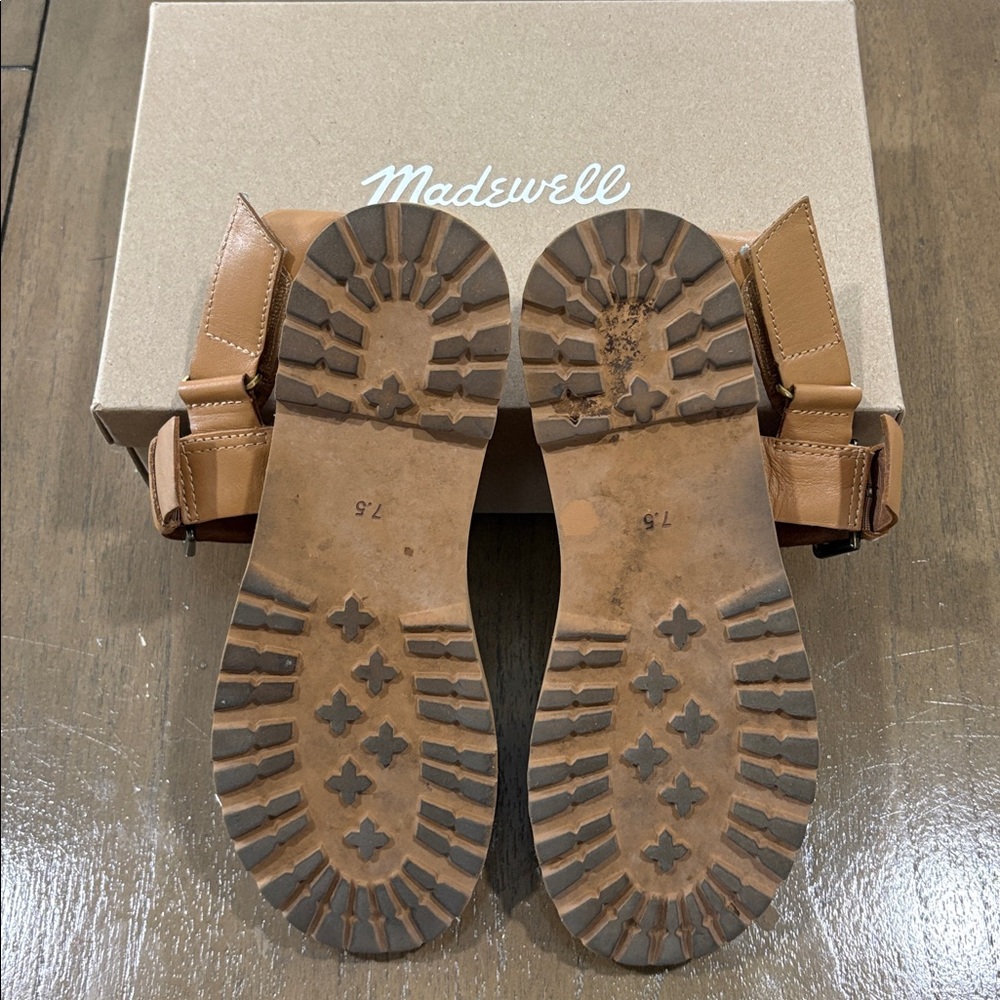 Madewell The Cady Lugsole Sandal Desert Camel Size 7.5 US - Picture 7 of 8